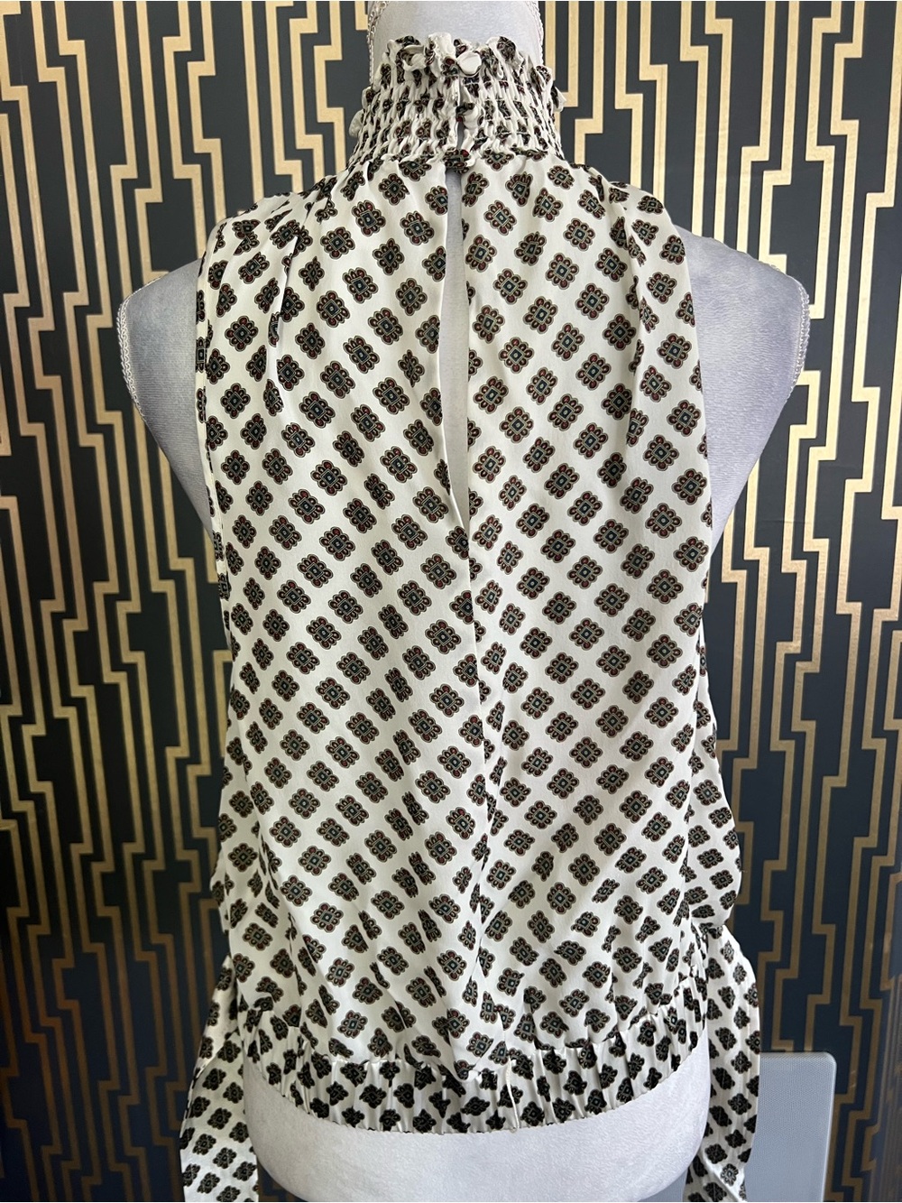 cinq a sept Women's Printed Ivory Top - Picture 4 of 5